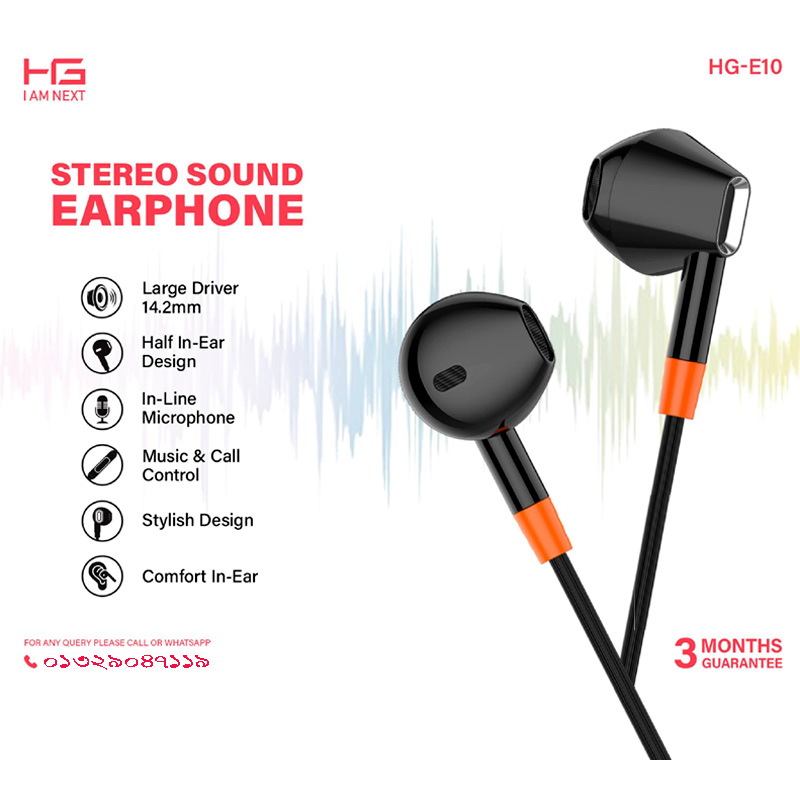 HG-E10 STEREO SOUND EARPHONE